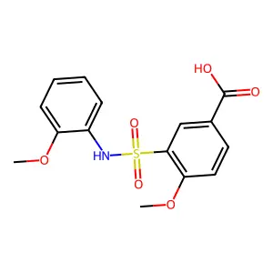 4-methoxy-3-[(2-methoxyphenyl)sulfamoyl]benzoic Acid structure