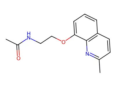 N-{2-[(2-methylquinolin-8-yl)oxy]ethyl}acetamide structure