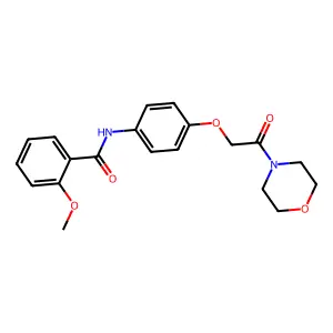 2-Methoxy-N-(4-(2-(4-morpholinyl)-2-oxoethoxy)phenyl)benzamide structure