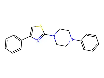 1-Phenyl-4-(4-phenyl-1,3-thiazol-2-yl)piperazine structure