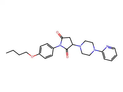 1-(4-Butoxyphenyl)-3-(4-pyridin-2-ylpiperazin-1-yl)pyrrolidine-2,5-dione structure