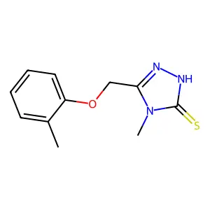 4-methyl-5-[(2-methylphenoxy)methyl]-4H-1,2,4-triazole-3-thiol structure