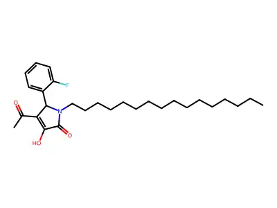 4-acetyl-5-(2-fluorophenyl)-1-hexadecyl-3-hydroxy-1,5-dihydro-2H-pyrrol-2-one structure