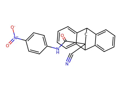 11-cyano-N-(4-nitrophenyl)-9,10-dihydro-9,10-ethanoanthracene-11-carboxamide structure