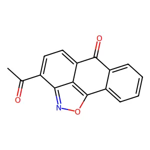 3-Acetyl-6H-anthra[1,9-cd]isoxazol-6-one structure