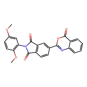 2-(2,5-dimethoxyphenyl)-5-(4-oxo-4H-3,1-benzoxazin-2-yl)-1H-isoindole-1,3(2H)-dione structure
