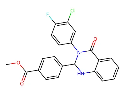 Methyl 4-[3-(3-chloro-4-fluorophenyl)-4-oxo-1,2-dihydroquinazolin-2-yl]benzoate structure