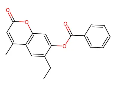 6-ethyl-4-methyl-2-oxo-2H-chromen-7-yl benzoate structure