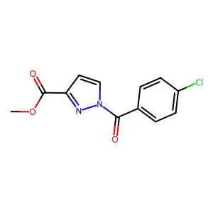 Methyl 1-(4-chlorobenzoyl)pyrazole-3-carboxylate structure