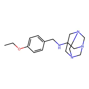 N-(4-ethoxybenzyl)-1,3,5-triazatricyclo[3.3.1.1~3,7~]decan-7-amine structure