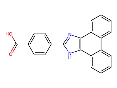 4-(1H-phenanthro[9,10-d]imidazol-2-yl)benzoic acid structure