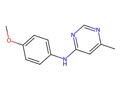 N-(4-methoxyphenyl)-6-methylpyrimidin-4-amine structure