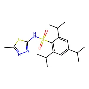 N-(5-methyl-1,3,4-thiadiazol-2-yl)-2,4,6-tri(propan-2-yl)benzenesulfonamide structure