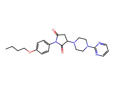 1-(4-Butoxyphenyl)-3-(4-pyrimidin-2-ylpiperazin-1-yl)pyrrolidine-2,5-dione structure