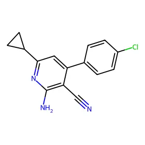 2-Amino-4-(4-chlorophenyl)-6-cyclopropylpyridine-3-carbonitrile structure