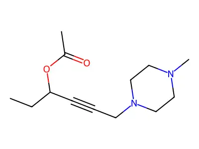 4-Hexyn-3-ol, 6-(4-methyl-1-piperazinyl)-, 3-acetate structure