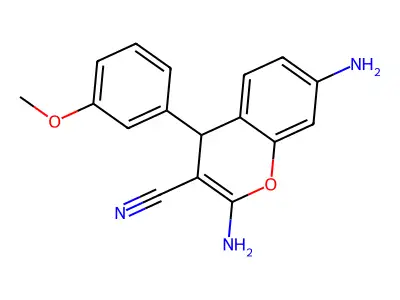 2,7-diamino-4-(3-methoxyphenyl)-4H-chromene-3-carbonitrile structure