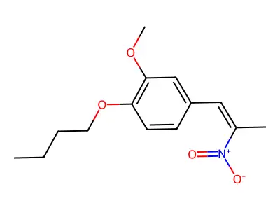 1-Butoxy-2-methoxy-4-(2-nitro-1-propen-1-yl)benzene structure