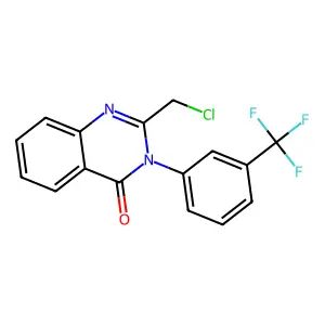 2-(chloromethyl)-3-[3-(trifluoromethyl)phenyl]quinazolin-4(3H)-one structure
