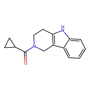 2-(cyclopropylcarbonyl)-2,3,4,5-tetrahydro-1H-pyrido[4,3-b]indole structure