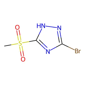 5-bromo-3-(methylsulfonyl)-1H-1,2,4-triazole structure