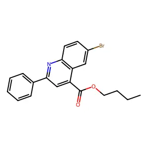 Butyl 6-bromo-2-phenyl-4-quinolinecarboxylate structure