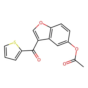[3-(Thiophene-2-carbonyl)-1-benzofuran-5-yl] acetate structure