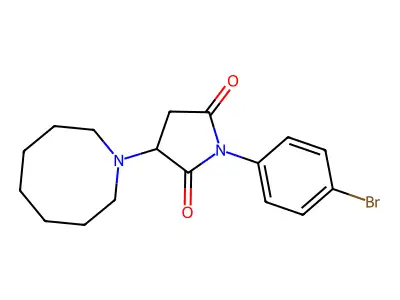 3-(Azocan-1-yl)-1-(4-bromophenyl)pyrrolidine-2,5-dione structure