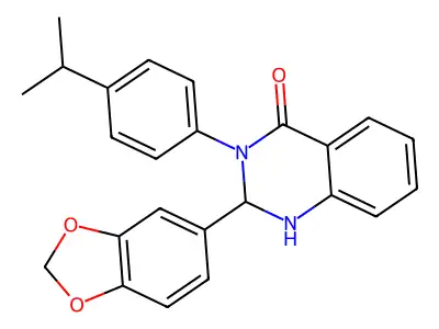2-(1,3-Benzodioxol-5-yl)-3-(4-propan-2-ylphenyl)-1,2-dihydroquinazolin-4-one structure