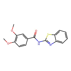 N-(1,3-benzothiazol-2-yl)-3,4-dimethoxybenzamide structure