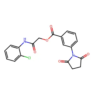 2-((2-Chlorophenyl)amino)-2-oxoethyl 3-(2,5-dioxopyrrolidin-1-yl)benzoate structure