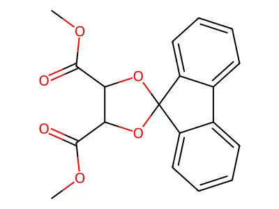 Dimethyl spiro[1,3-dioxolane-2,9'-fluorene]-4,5-dicarboxylate structure