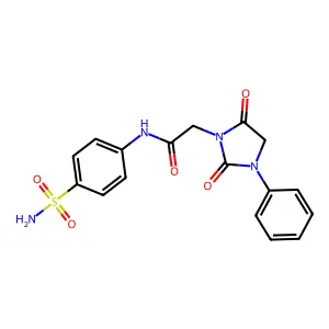 2-(2,5-dioxo-3-phenylimidazolidin-1-yl)-N-(4-sulfamoylphenyl)acetamide structure