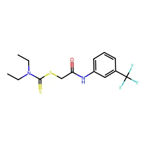 [2-oxo-2-[3-(trifluoromethyl)anilino]ethyl] N,N-diethylcarbamodithioate structure