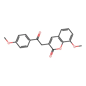 8-methoxy-3-[2-(4-methoxyphenyl)-2-oxoethyl]-2H-chromen-2-one structure