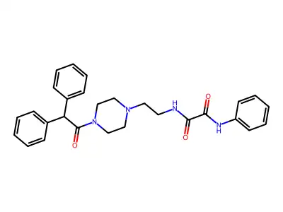N-{2-[4-(diphenylacetyl)-1-piperazinyl]ethyl}-N'-phenylethanediamide structure