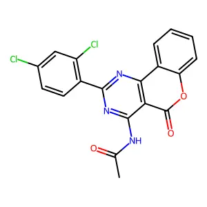N-[2-(2,4-dichlorophenyl)-5-oxo-5H-chromeno[4,3-d]pyrimidin-4-yl]acetamide structure