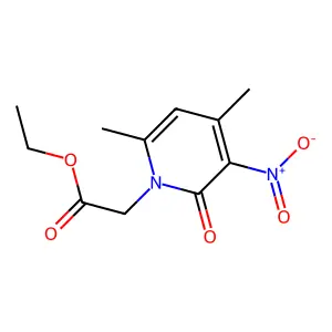 ethyl (4,6-dimethyl-3-nitro-2-oxopyridin-1(2H)-yl)acetate structure