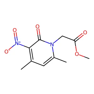 Methyl 4,6-dimethyl-3-nitro-2-oxo-1(2H)-pyridineacetate structure