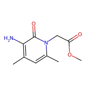 methyl (3-amino-4,6-dimethyl-2-oxo-1(2H)-pyridinyl)acetate structure