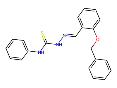 1-Phenyl-3-[(2-phenylmethoxyphenyl)methylideneamino]thiourea structure