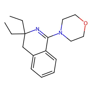 4-(3,3-diethyl-4H-isoquinolin-1-yl)morpholine structure