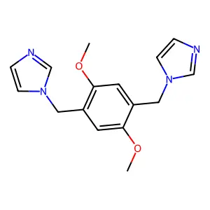 1-[[4-(Imidazol-1-ylmethyl)-2,5-dimethoxyphenyl]methyl]imidazole structure
