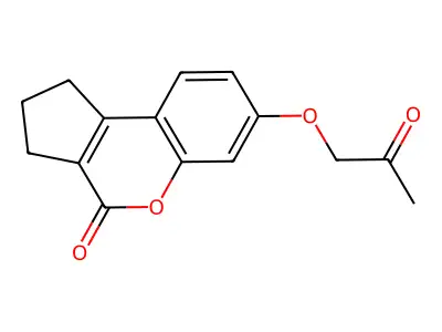 7-(2-oxopropoxy)-2,3-dihydrocyclopenta[c]chromen-4(1H)-one structure
