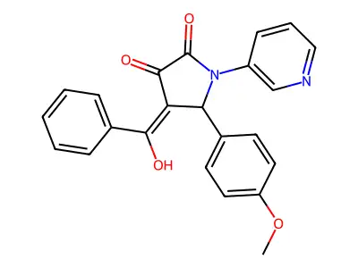 4-benzoyl-3-hydroxy-5-(4-methoxyphenyl)-1-(pyridin-3-yl)-1H-pyrrol-2(5H)-one structure