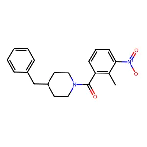 (4-Benzylpiperidin-1-yl)-(2-methyl-3-nitrophenyl)methanone structure