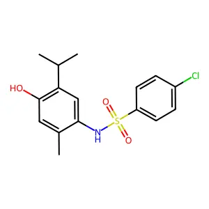 4-Chloro-N-(4-hydroxy-5-isopropyl-2-methyl-phenyl)-benzenesulfonamide structure