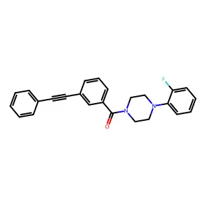 [4-(2-Fluorophenyl)piperazin-1-yl]-[3-(2-phenylethynyl)phenyl]methanone structure
