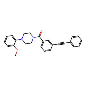 [4-(2-Methoxyphenyl)piperazin-1-yl]-[3-(2-phenylethynyl)phenyl]methanone structure