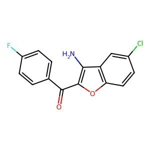 (3-Amino-5-chloro-1-benzofuran-2-yl)(4-fluorophenyl)methanone structure
